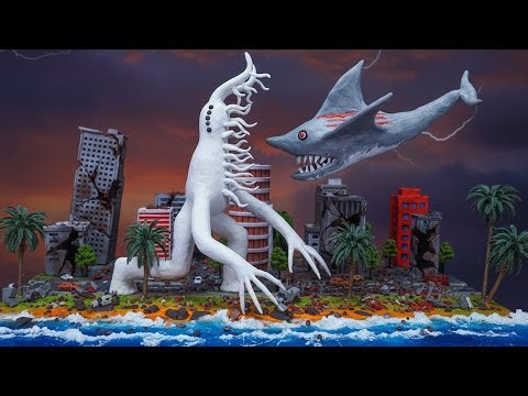 Creando THE BIRD WATCHER vs AIRCRAFT SHARK – Criaturas de Leovincible y Trevor Henderson con Arcilla