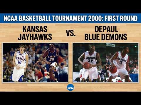 NCAA Basketball Tournament 2000 First Round : Kansas Jayhawks vs DePaul Blue Demons