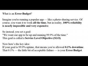 Error Budget in SRE | sre interview questions and answers |