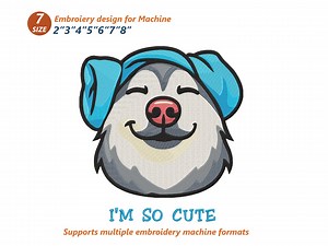 Dog Face Embroidery Design, Puppy, Pet Lovers (digital Download File) - Etsy Australia