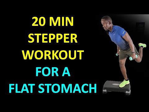 20 Minute STEPPER WORKOUT FOR A FLAT STOMACH (with Dumbbells)🔥200 Calories🔥
