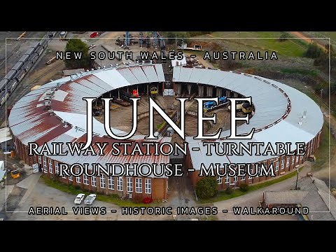 Aerial view - Historic images - Walkaround : Junee Railway Station - New South Wales Australia