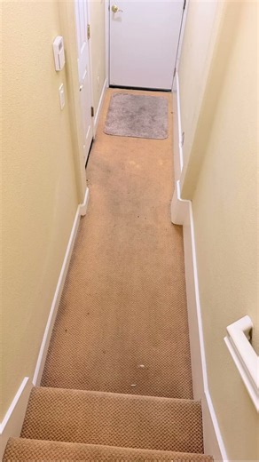 Watch to see before and after stair and carpet cleaning transformation 🔥