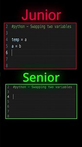 Junior vs Senior: Swap Variables in Python 🔄🐍