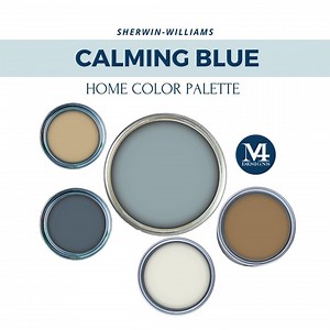Blue Sherwin Williams Paint Palette: Calming Home Interior Colors (digital Download) - Etsy