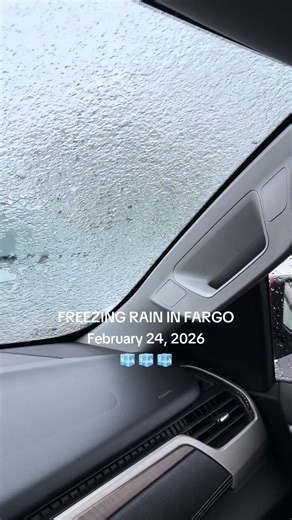 Ohhhh yeah, got a little icy this morning 🧊🧊🧊 @WDAY TV News #fargo #freezingrain #winter #fyp #northdakota