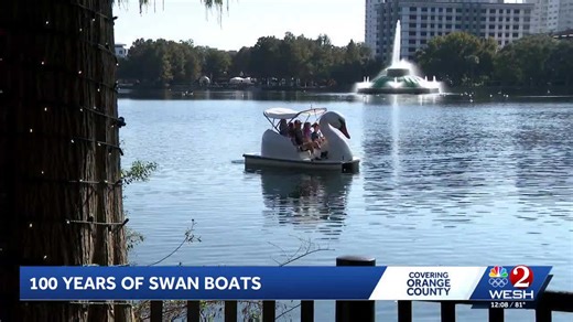 100 years of swan boats at downtown Orlando's Lake Eola