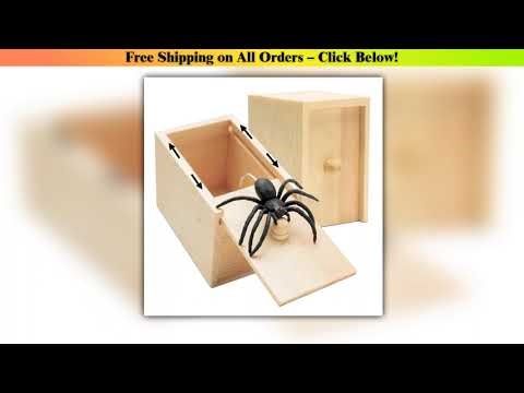 Trick Spider Funny Scare Box Wooden Hidden Box Quality Prank Wooden Scare Box Fun Game Prank Trick