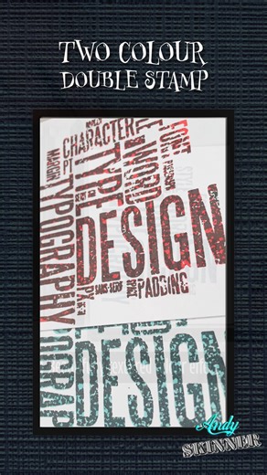 Andy Skinner ’s latest Two Colour Double Stamp Technique ✨ Using Cosmic Shimmer products and his Typology Rubber Stamp, he shows how to create striking designs that really stand out. Read the full step-by-step on our blog (link in the comment section!) | Cosmic Shimmer