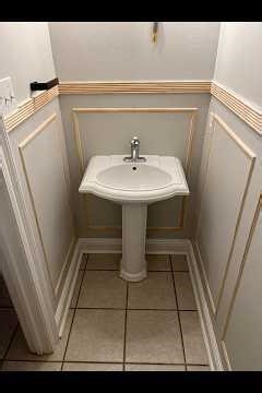 Half Bathroom Accent Wall DIY | Before & After Transformation