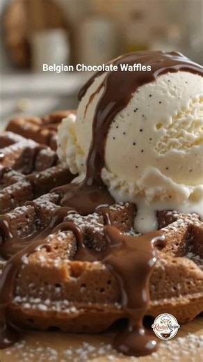 Belgian Chocolate Waffles | Crispy Outside, Soft & Chocolatey Inside #easyrecipes