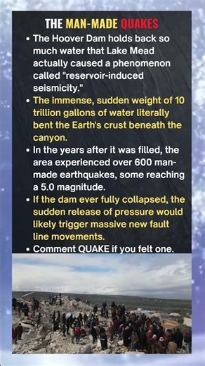 Hoover Dam Triggered Hundreds of Earthquakes #facts