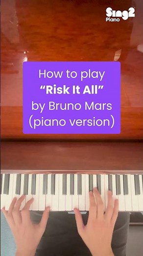 How to play Risk It All by Bruno Mars | Piano play-along version