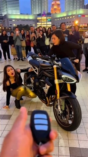 MOTORCYCLE Remote Start Goes WRONG! (Security Cam Footage Style)