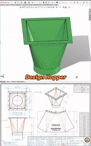 149K views · 2.1K reactions |  Design Hopper  Sheet metal fabrication #วิศวกรรม #เขียนแบบเครื่องกล #Engineering #SolidWorks #วิศวกร #chain #sprocket #Gearbox #Chain #วิศวกรรม #hopper | Arm3D CADCreator | Facebook