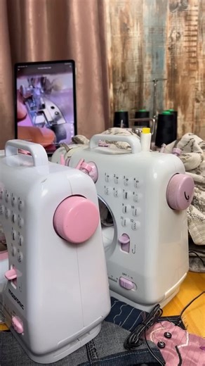 Gadgetbin x Maidronic PINK FHSM 505 PRO 12 Sewing Options Portable Handheld 505A Sewing Machine Mesin Jahit With Extension Board