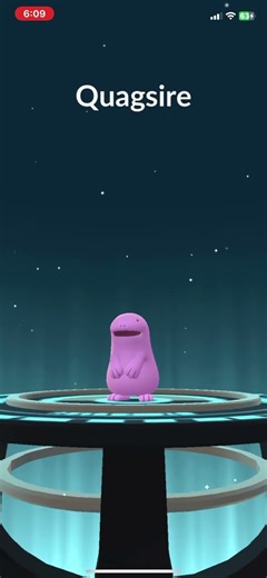 Shiny wooper tran into a shiny quagsire Pokémon go 473￼
