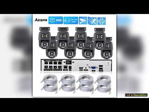 XMEYE Waterproof 6MP HD POE Surveillance Camera System Dual Lens PTZ POE IP Home Security 4CH 8CH P