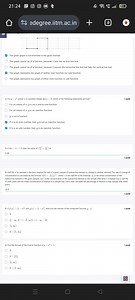 21:24oo edegree.iitm.ac.in:DThe given graph is not invertibl... | Filo