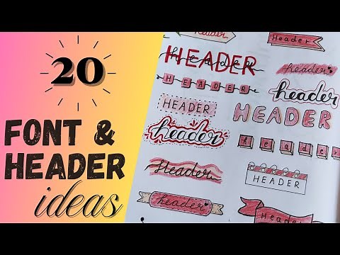 20 Easy Header Ideas and Fonts | Heading Design for Notebook