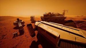Scientific research settlement on the planet Mars