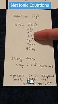 Net Ionic equations- to break up or not to break up #chemistry #apchem