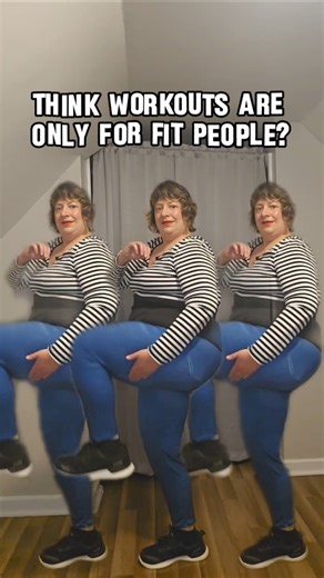 Workouts aren't just for fit people.They're for beginners.They're for plus-size. #workout