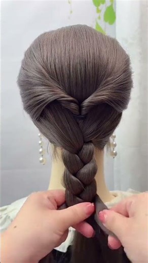 This spring hairstyle is so beautiful delicate and versatile#Updo tutorial#Compile and