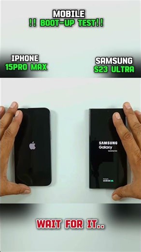 ⚡🚀 iPhone 15 Pro Max vs Samsung S23 Ultra – Ultimate Boot-Up Speed Test!
