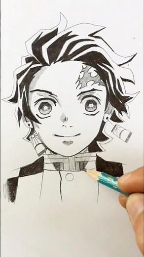 Como Dibujar a Tanjiro Kamado (Fácil)