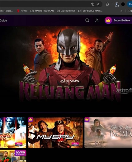 Cara Sewa Keluang Man di Sooka dan Astro First