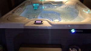 25 reactions | Check out this gorgeous Sovereign Hot Tub by Hot Spring Spas. Sits 6 people, has 28 jets, comes with delivery, set up, and more!  #HealthyLiving #WaterMassage #BackyardIdeas #HotTubSale | Allen Pools & Spas | Facebook