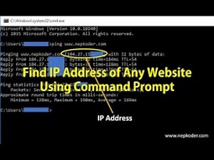 How to find out IP of a website using cmd online