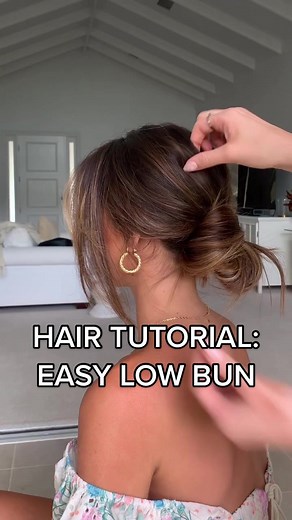 Easy Messy Low Bun Tutorial