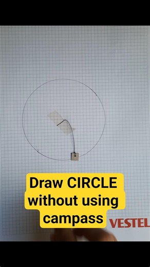 Drawing a perfect circle without using compass #shorts #circle #construction #yoitubeshorts #drawing