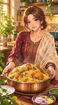 Teh Wali Chicken Biryani 🍛 Layered Dum Biryani | Cozy Snowy Cabin Dinner for Friends