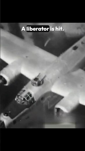 B-24 DOWN ! - Incredible WW2 footage #ww2 #b24 #shotdown #reality #military #liberator #bomber