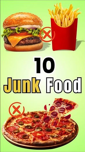 10 Junk Foods Names 🍕 | Tasty but Unhealthy! | Kids Learning Video
