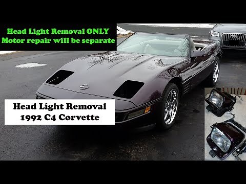 1992 C4 Corvette HeadLight Repair PART 1 : Removal