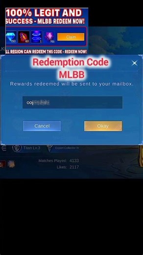 Redemption Code Mlbb 💥