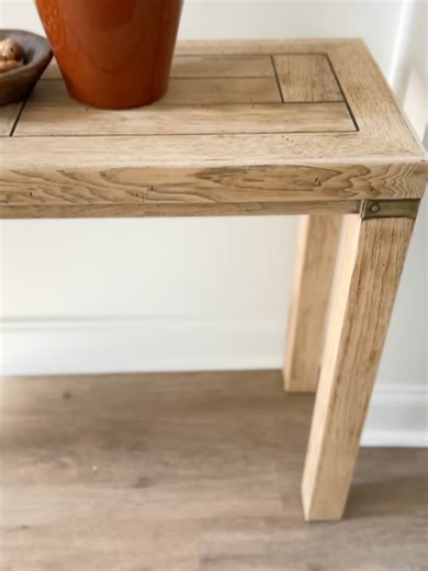 Sara Chen Design on Instagram: "Happy Lunar New Year, friends! It’s been a minute since I’ve shared a new piece—work’s been keeping me busy—but I’m so excited to finally reveal this vintage console table and gold mirror set I’ve been working on! I’ve had the console table for a couple months, and the original finish was this worn, brown tone. But while sanding, the raw wood grain was too gorgeous to cover up, so I left it natural. I paired it with red wintersweet blossoms and lanterns to celebra