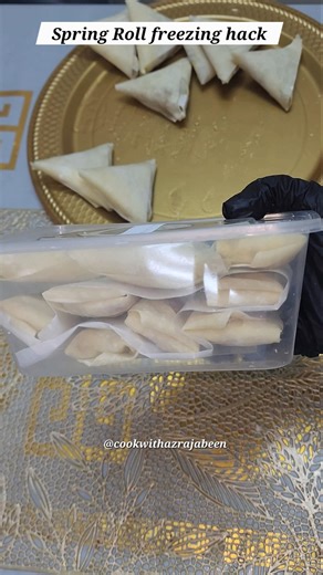 Spring Roll Freezing Hack #ramzan #ramadan #ramadan2026 #ramadanmubarak #ramzan #shorts #samosa
