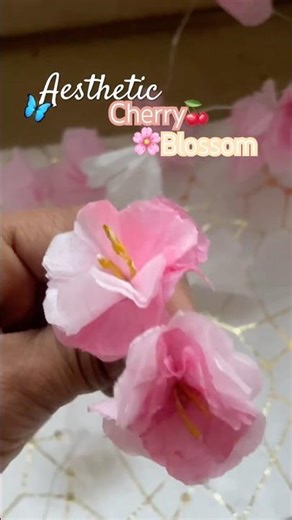 Aesthetic cherry 🍒 blossoms DIY in 30 sec.🌸…#shorts