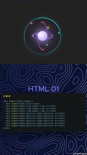 Futuristic Cosmic Loader Animation ✨ Pure CSS Galaxy Spinner 🌌 #shorts