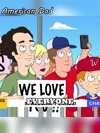 An alien stepped out of the spaceship.#americandad #cartoon #animation