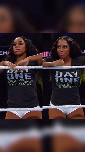 trinity fatu ( naomi ) fansite. ⭑ on Instagram: "the mixed match challenge was always so chaotic. 😂😭 #wwe #naomi"