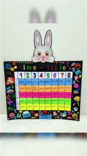 Easy School Time Table Chart Making