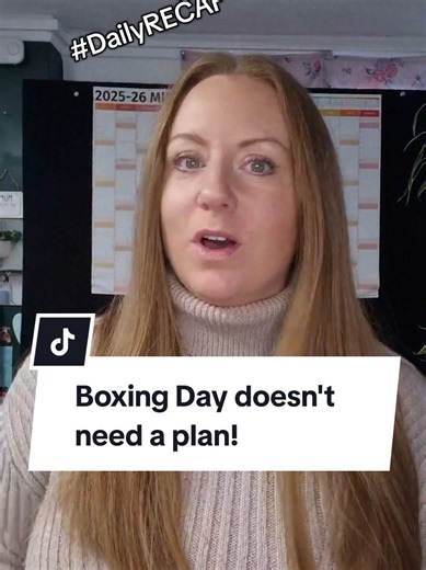 Boxing Day doesn’t need to be productive. It’s allowed to be slow, quiet, and gentle - a pause after the build-up and before normal life returns. Today can be about easing pressure, letting your nervous system settle, and doing a little less without guilt. #DailyRECAP #BoxingDay #GentleReset