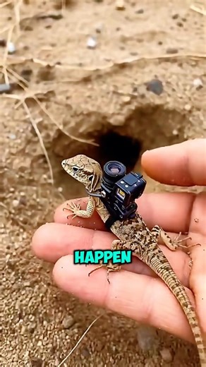 What Happens When You Put a Camera on a Lizard? 🤯🦎 #shorts
