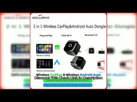 Skilldrive 2025 Ultra Mini Wireless CarPlay Adapter Wireless Android Auto AI Smart Box Intelligent S